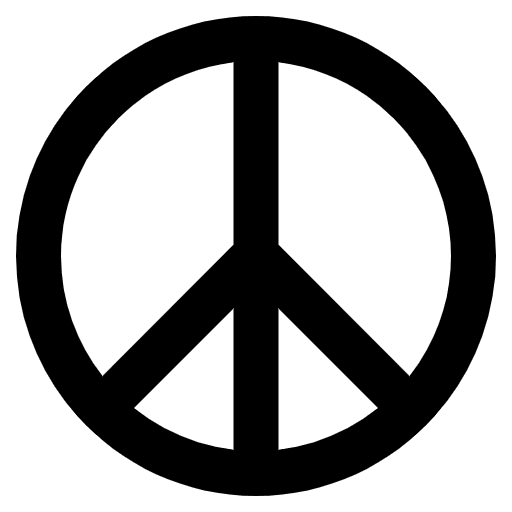 Peace Symbol Emoji from EmojiTwo Black Set