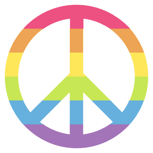 Peace Symbol Emoji from EmojiTwo Colors Set