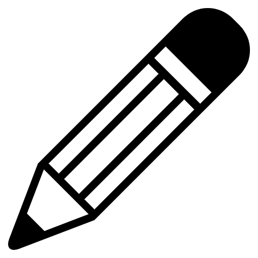 Pencil Lower Left Emoji from EmojiTwo Black Set