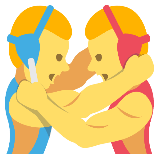 People Wrestling Emoji from EmojiTwo Colors Set