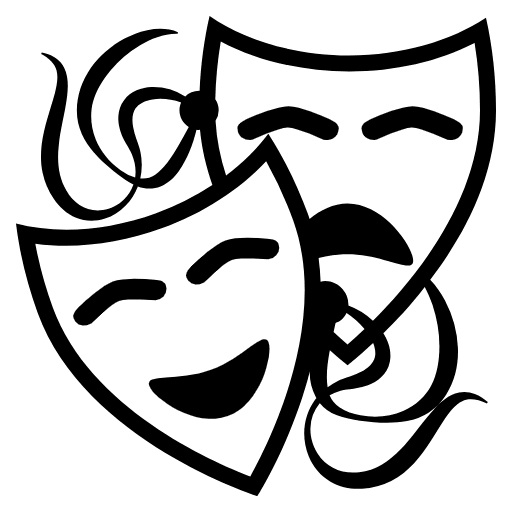 Performing Arts Emoji from EmojiTwo Black Set