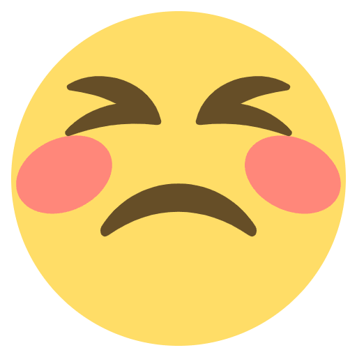 Persevering Face Element from EmojiTwo Colors Set