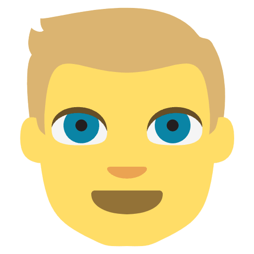 Person Blond Hair Emoji from EmojiTwo Colors Set