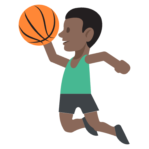 Person Bouncing Ball Dark Skin Tone Emoji from EmojiTwo Colors Set