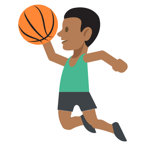 Person Bouncing Ball Medium Dark Skin Tone Emoji from EmojiTwo Colors Set