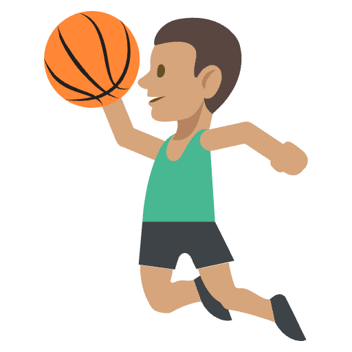 Person Bouncing Ball Medium Skin Tone Emoji from EmojiTwo Colors Set