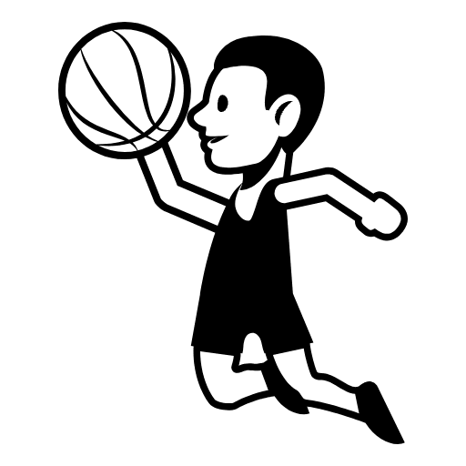 Person Bouncing Ball Element from EmojiTwo Black Set
