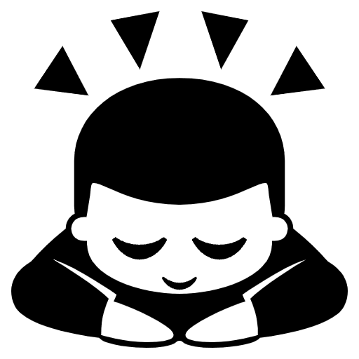 Person Bowing Emoji from EmojiTwo Black Set
