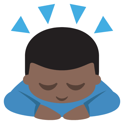 Person Bowing Dark Skin Tone Emoji from EmojiTwo Colors Set