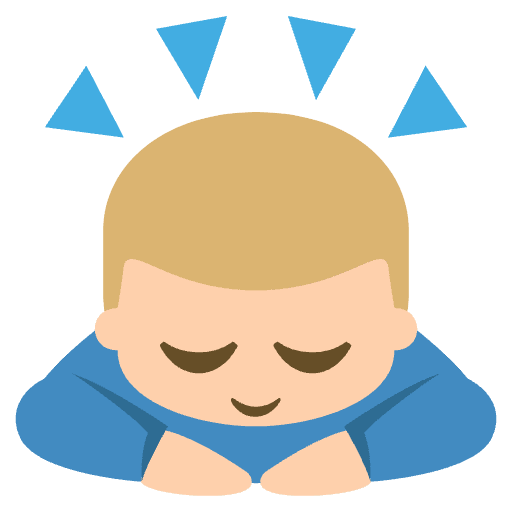 Person Bowing Medium Light Skin Tone Emoji from EmojiTwo Colors Set