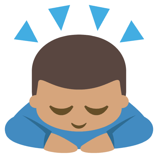 Person Bowing Medium Skin Tone Emoji from EmojiTwo Colors Set