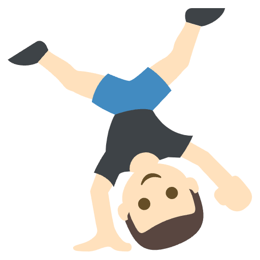 Person Cartwheeling Light Skin Tone Emoji from EmojiTwo Colors Set