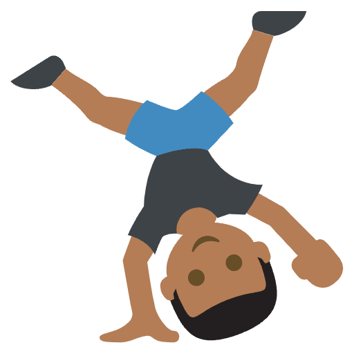 Person Cartwheeling Medium Dark Skin Tone Emoji from EmojiTwo Colors Set