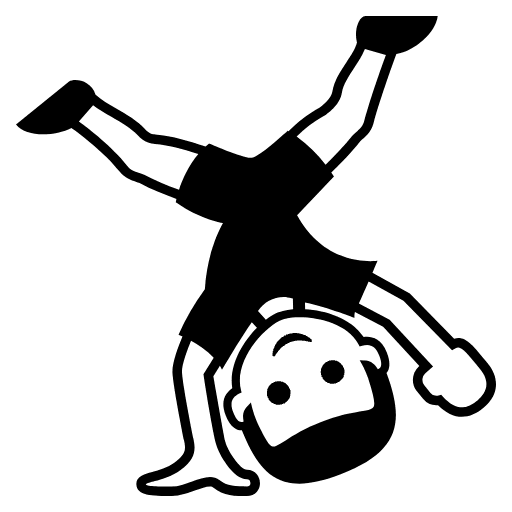 Person Cartwheeling Emoji from EmojiTwo Black Set