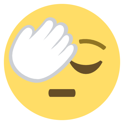 Person Facepalming Emoji from EmojiTwo Colors Set