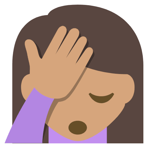 Person Facepalming Medium Skin Tone Emoji from EmojiTwo Colors Set