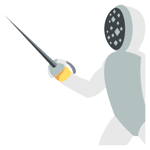 Person Fencing Emoji from EmojiTwo Colors Set