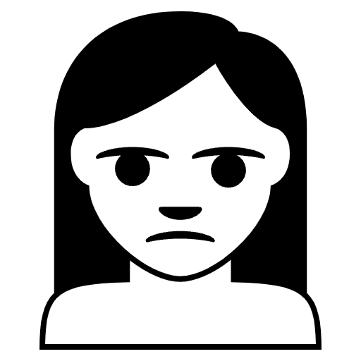 Person Frowning Emoji from EmojiTwo Black Set