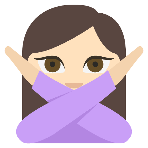 Person Gesturing No Light Skin Tone Element from EmojiTwo Colors Set
