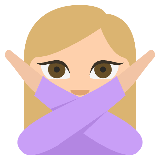 Person Gesturing No Medium Light Skin Tone Emoji from EmojiTwo Colors Set
