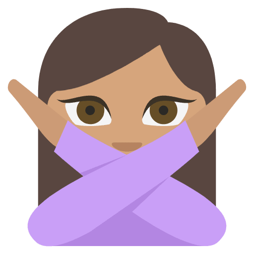 Person Gesturing No Medium Skin Tone Emoji from EmojiTwo Colors Set