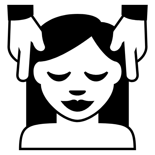 Person Getting Massage Emoji from EmojiTwo Black Set
