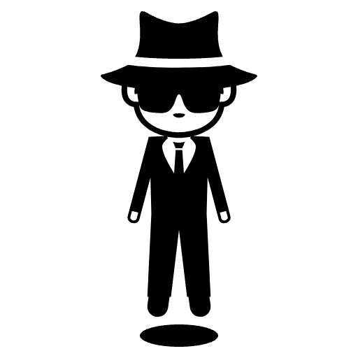 Person In Suit Levitating Emoji from EmojiTwo Black Set