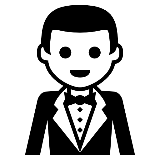 Person In Tuxedo Emoji from EmojiTwo Black Set