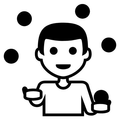Person Juggling Emoji from EmojiTwo Black Set
