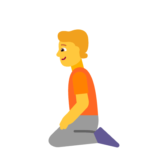 Person Kneeling Flat Default Emoji from Fluent Emoji Flat Set
