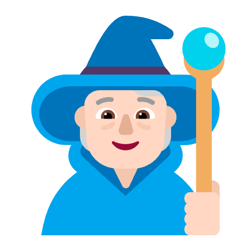 Person Mage Flat Light Emoji from Fluent Emoji Flat Set