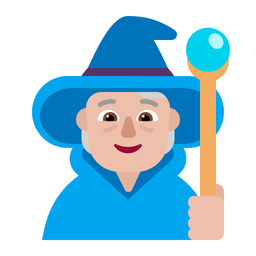 Person Mage Flat Medium Light Emoji from Fluent Emoji Flat Set