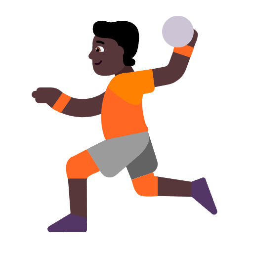 Person Playing Handball Flat Dark Emoji from Fluent Emoji Flat Set