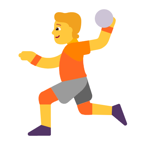 Person Playing Handball Flat Default Emoji from Fluent Emoji Flat Set