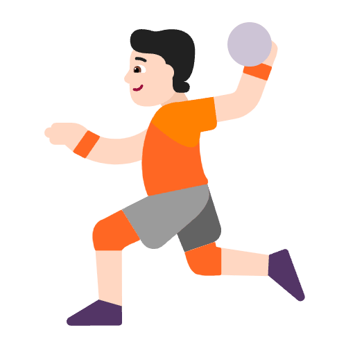 Person Playing Handball Flat Light Emoji from Fluent Emoji Flat Set