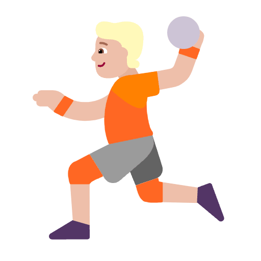 Person Playing Handball Flat Medium Light Emoji from Fluent Emoji Flat Set