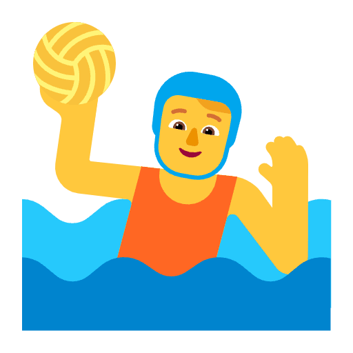 Person Playing Water Polo Flat Default Emoji from Fluent Emoji Flat Set
