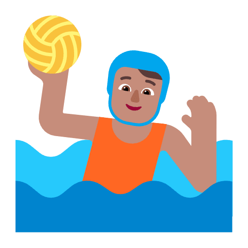 Person Playing Water Polo Flat Medium Emoji from Fluent Emoji Flat Set