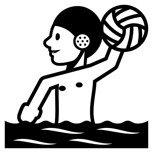 Person Playing Water Polo Emoji from EmojiTwo Black Set