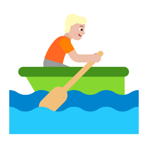 Person Rowing Boat Flat Medium Light Emoji from Fluent Emoji Flat Set