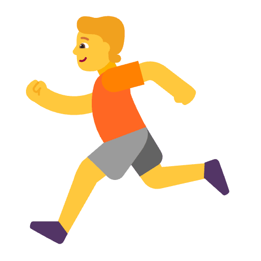 Person Running Flat Default Emoji from Fluent Emoji Flat Set
