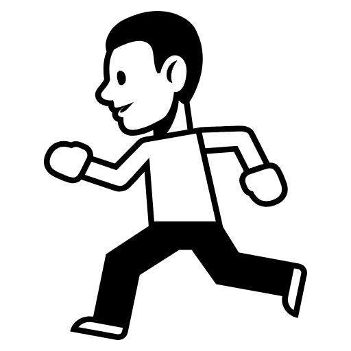 Person Running Element from EmojiTwo Black Set