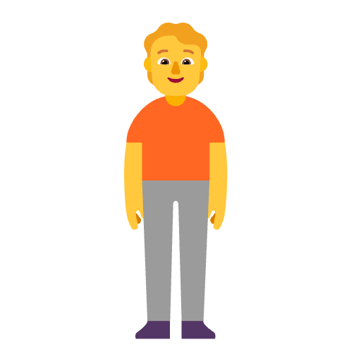 Person Standing Flat Default Emoji from Fluent Emoji Flat Set