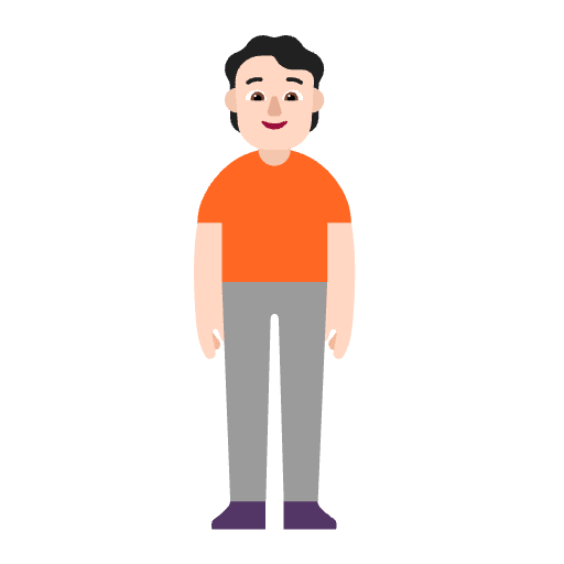Person Standing Flat Light Emoji from Fluent Emoji Flat Set