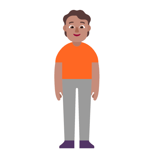 Person Standing Flat Medium Element from Fluent Emoji Flat Set