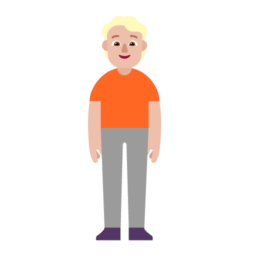 Person Standing Flat Medium Light Emoji from Fluent Emoji Flat Set