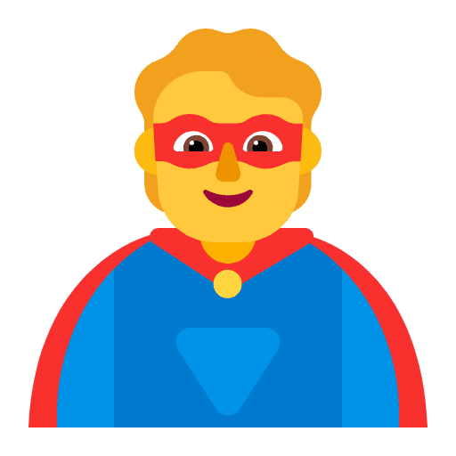Person Superhero Flat Default Emoji from Fluent Emoji Flat Set