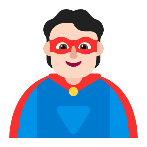 Person Superhero Flat Light Emoji from Fluent Emoji Flat Set