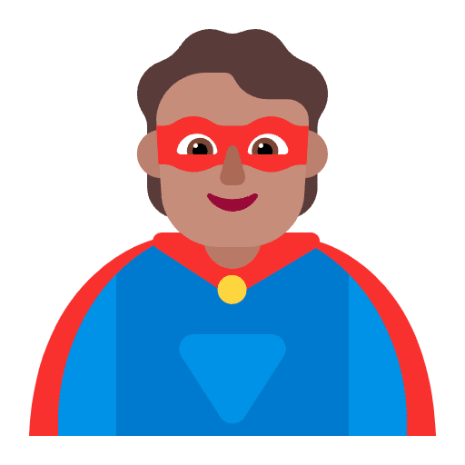 Person Superhero Flat Medium Emoji from Fluent Emoji Flat Set