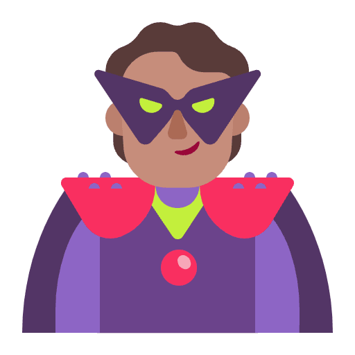Person Supervillain Flat Medium Element from Fluent Emoji Flat Set